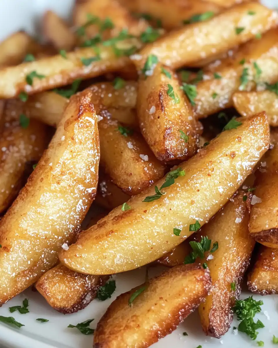 Air fryer apple fries sprinkled with cinnamon sugar, ready to eat