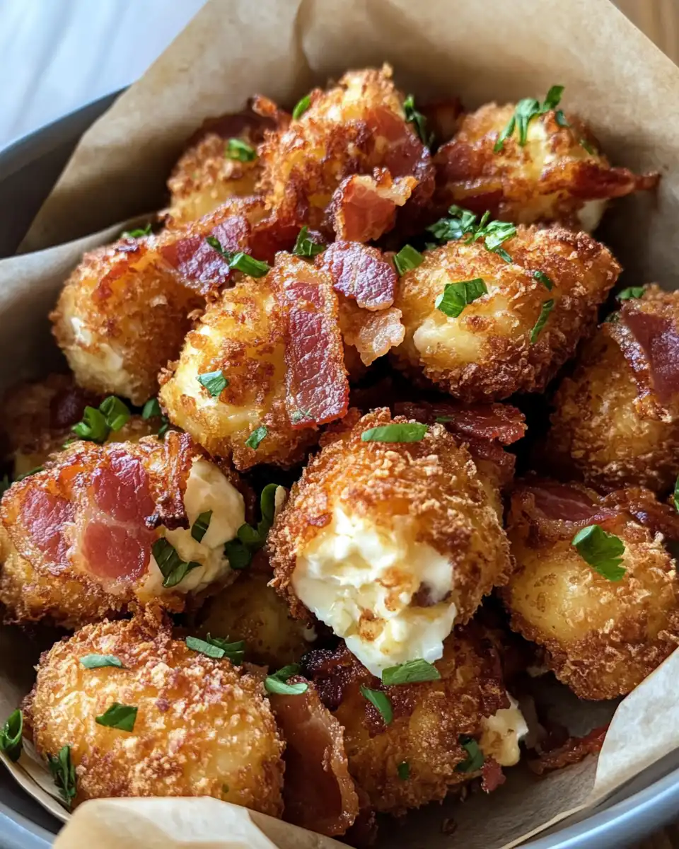 Final crispy mozzarella poppers ready to serve