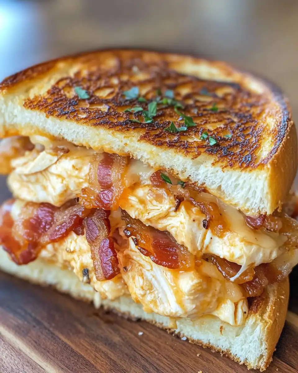 Ingredients mixed for bacon ranch chicken melt with cheddar and sour cream