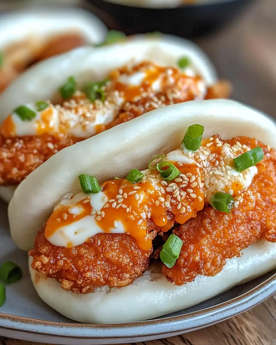 Ingredients and preparation steps for Korean chicken bao buns