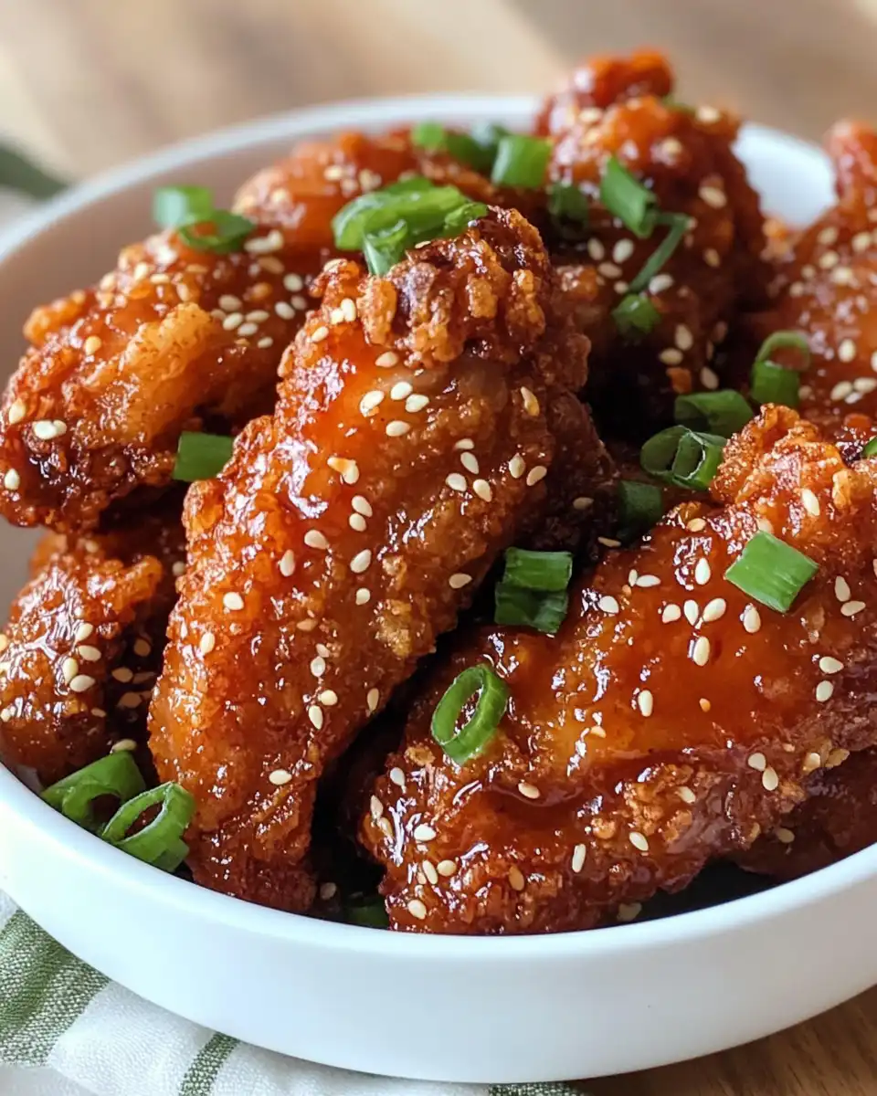 Crispy Korean Fried Chicken on a plate