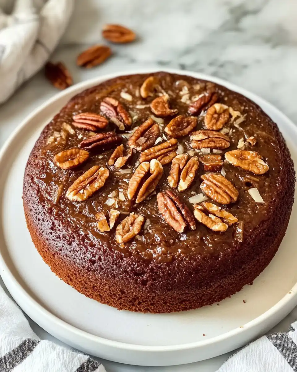 Slice of sticky date cake showing moist texture and caramelized top