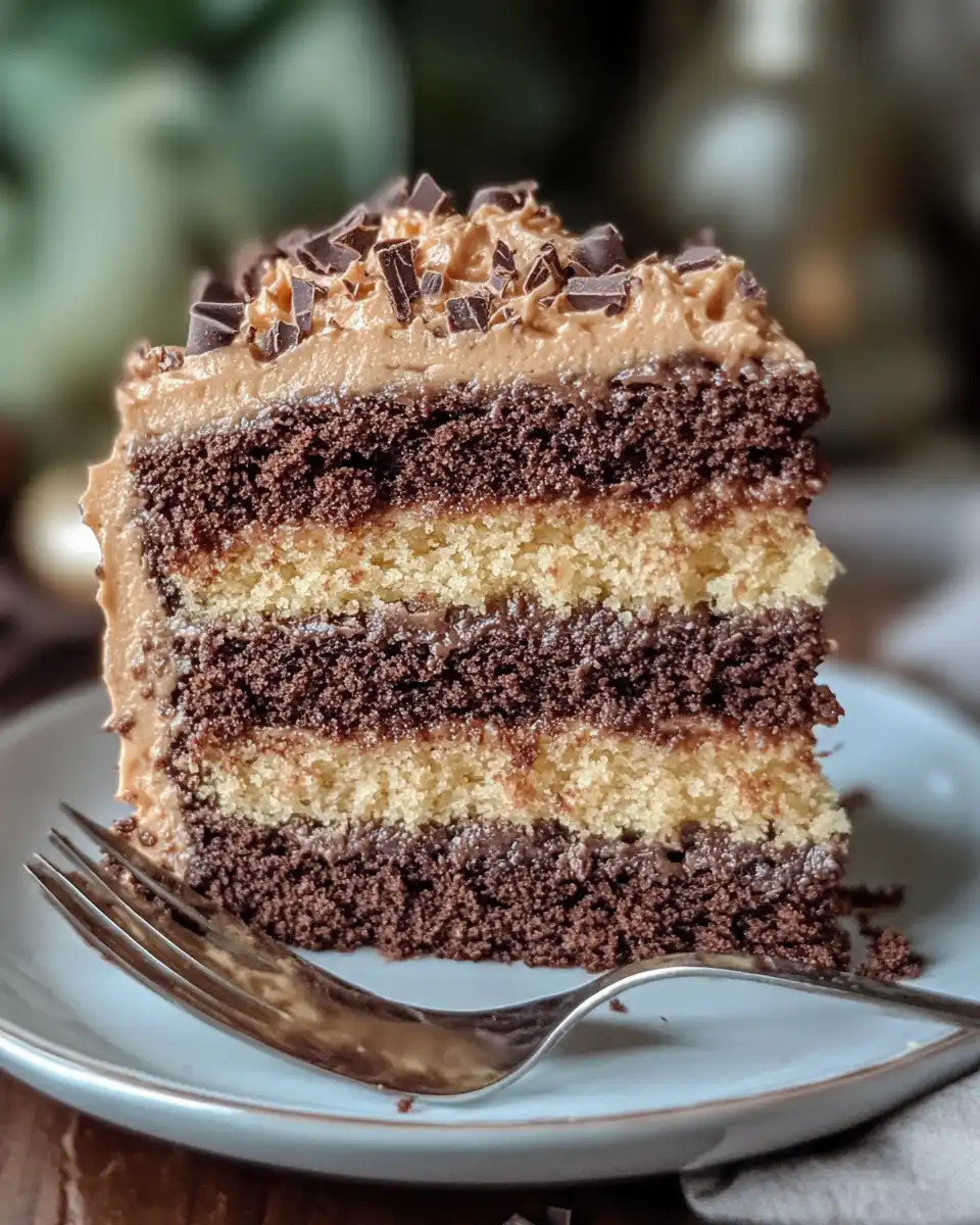 Close up of homemade German chocolate cake fresh from the pressure cooker