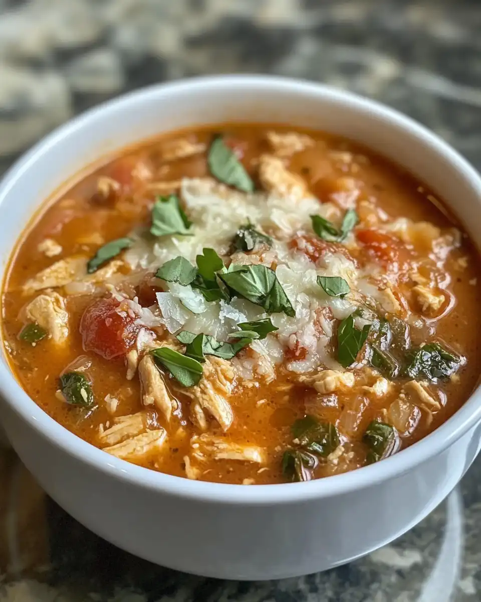 Slow cooker filled with chicken soup ingredients