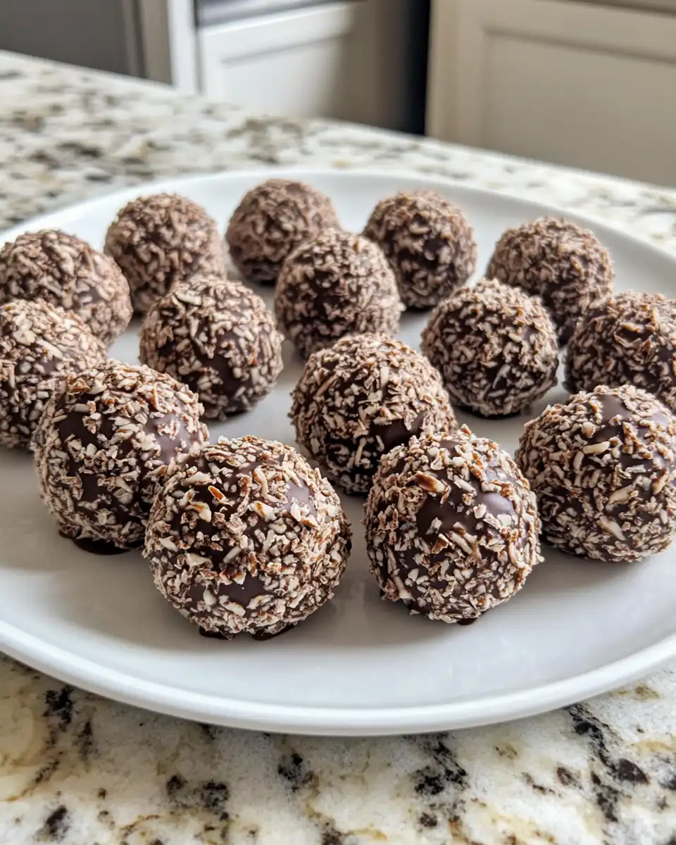 Ingredients for chocolate balls including kataifi pastry and chocolate for filling