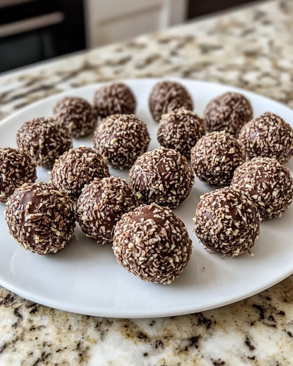 Pressure cooker preparing chocolate balls with kataifi pastry and pistachio filling