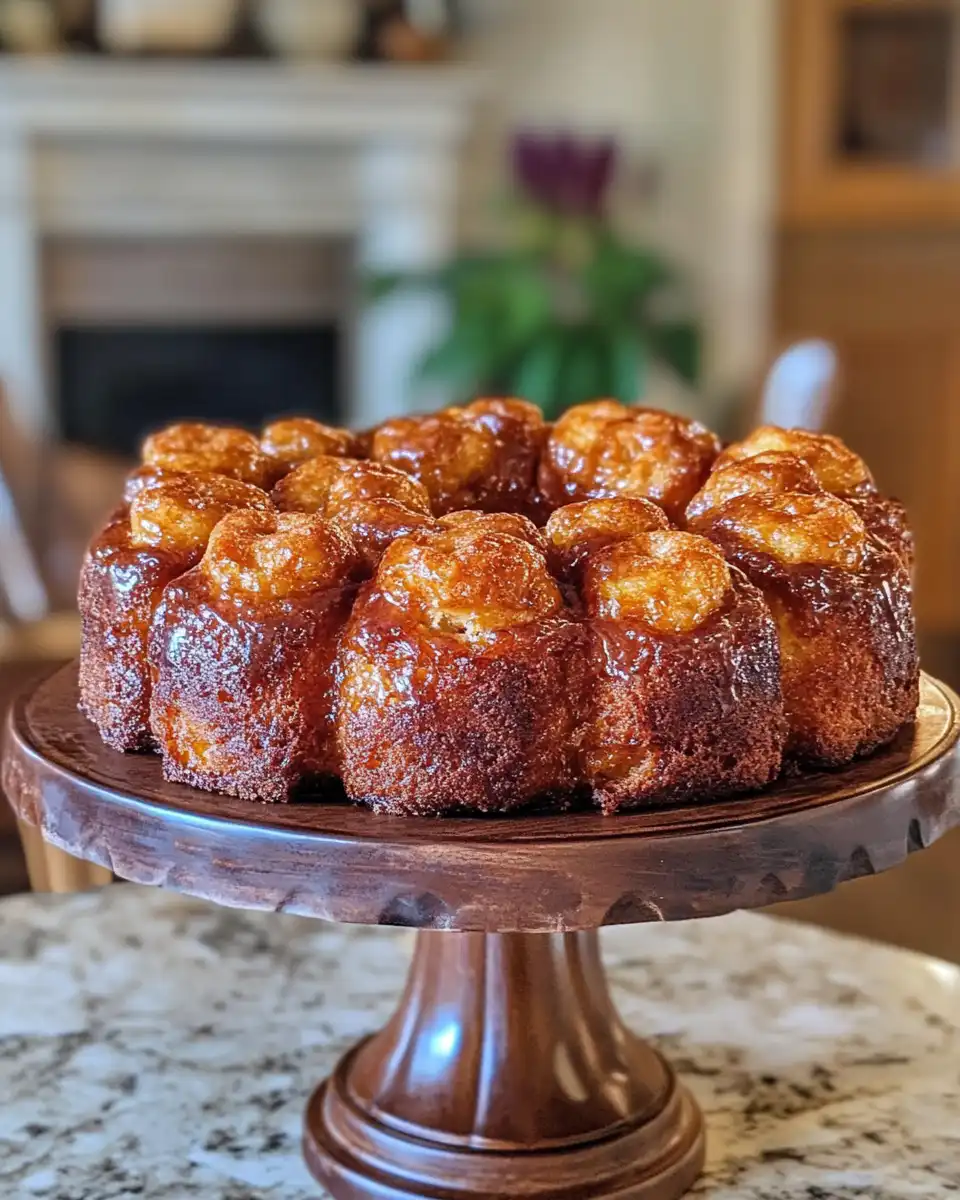 Ingredients for monkey bread including sugars, butter, and spices