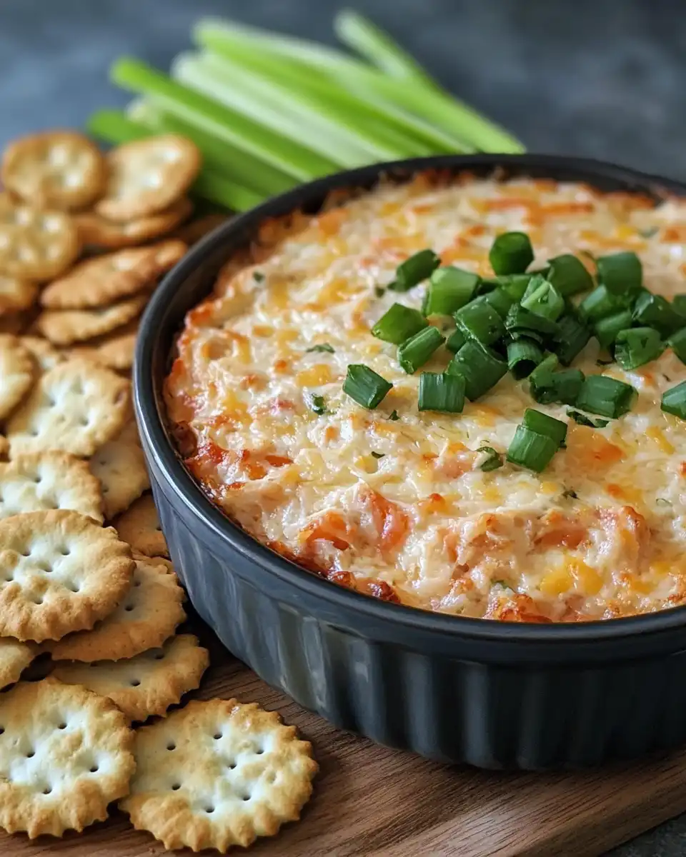 Ready Firecracker Dip served with chips and veggies