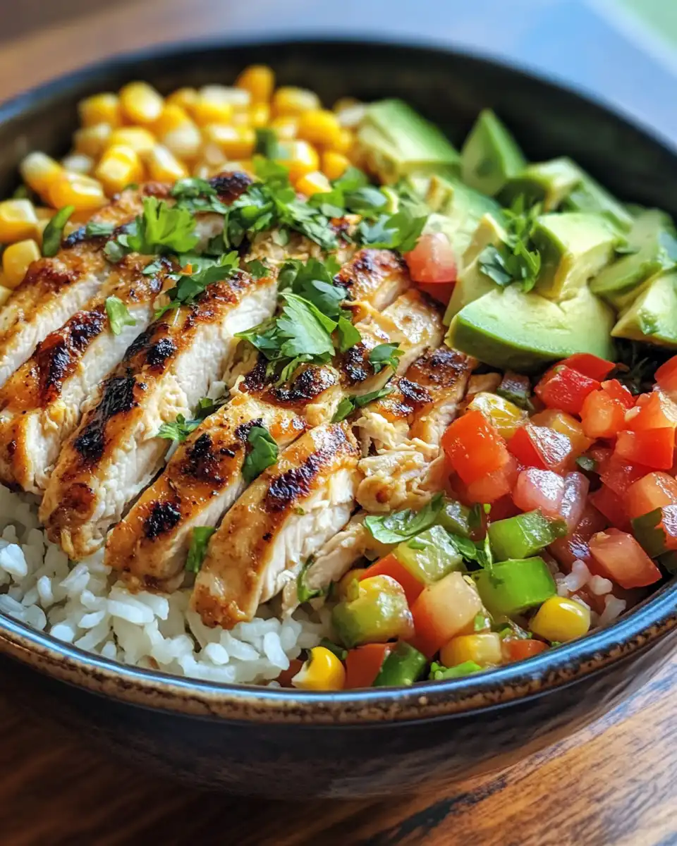 Steam rising from pressure cooker with street corn chicken rice bowl inside