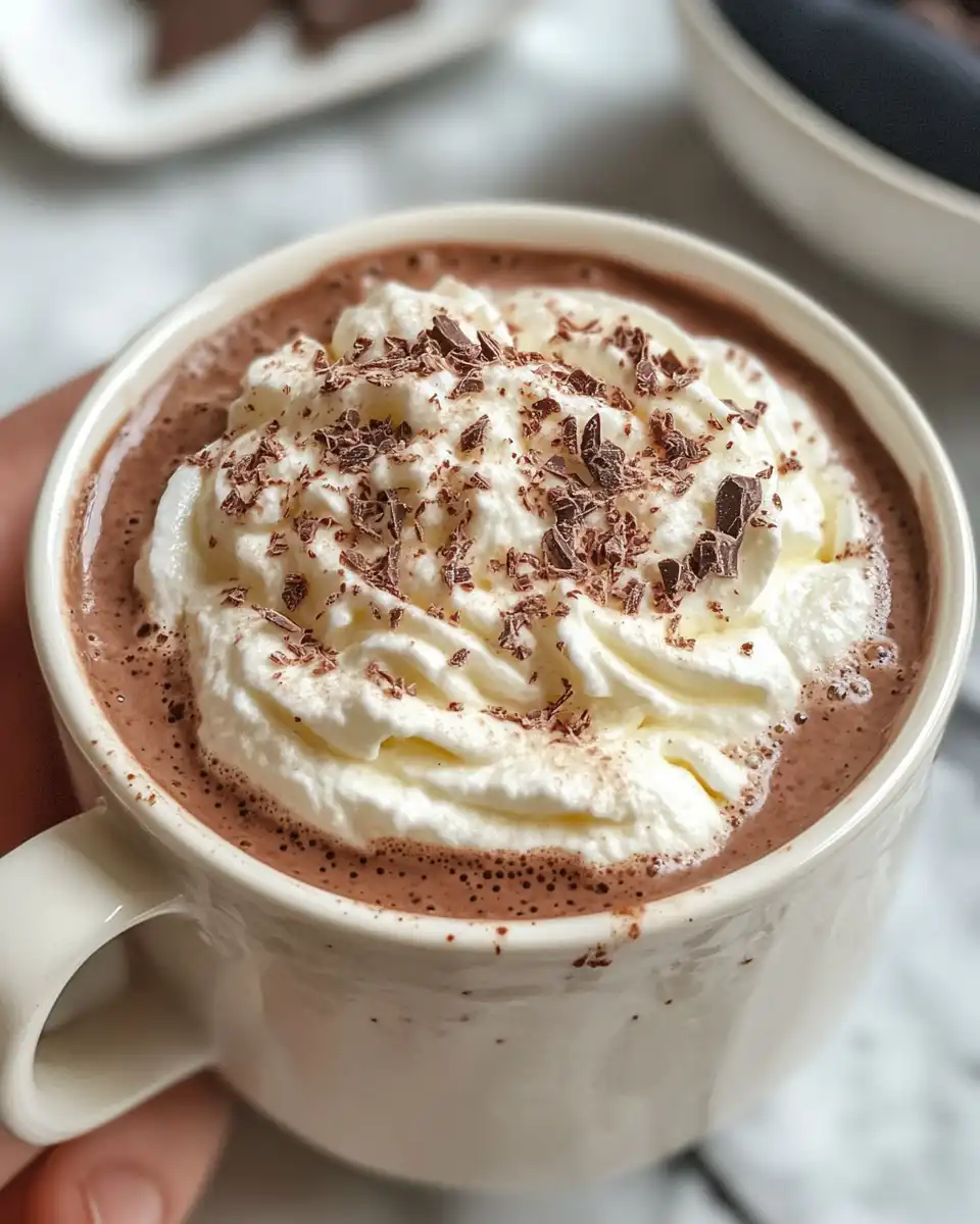 Ingredients for French hot chocolate laid out