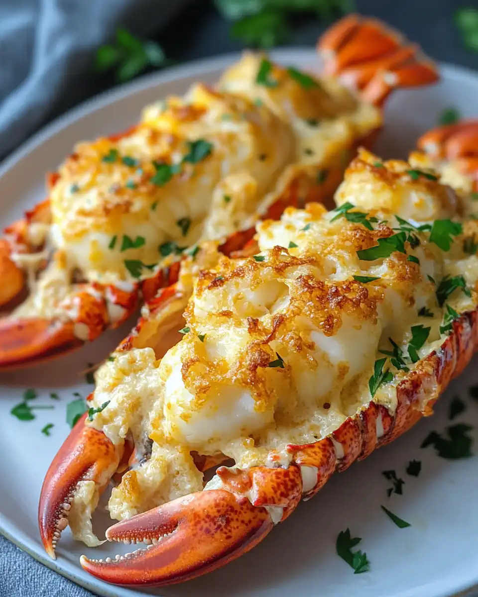 Sliced button mushrooms and fresh lobster ingredients laid out