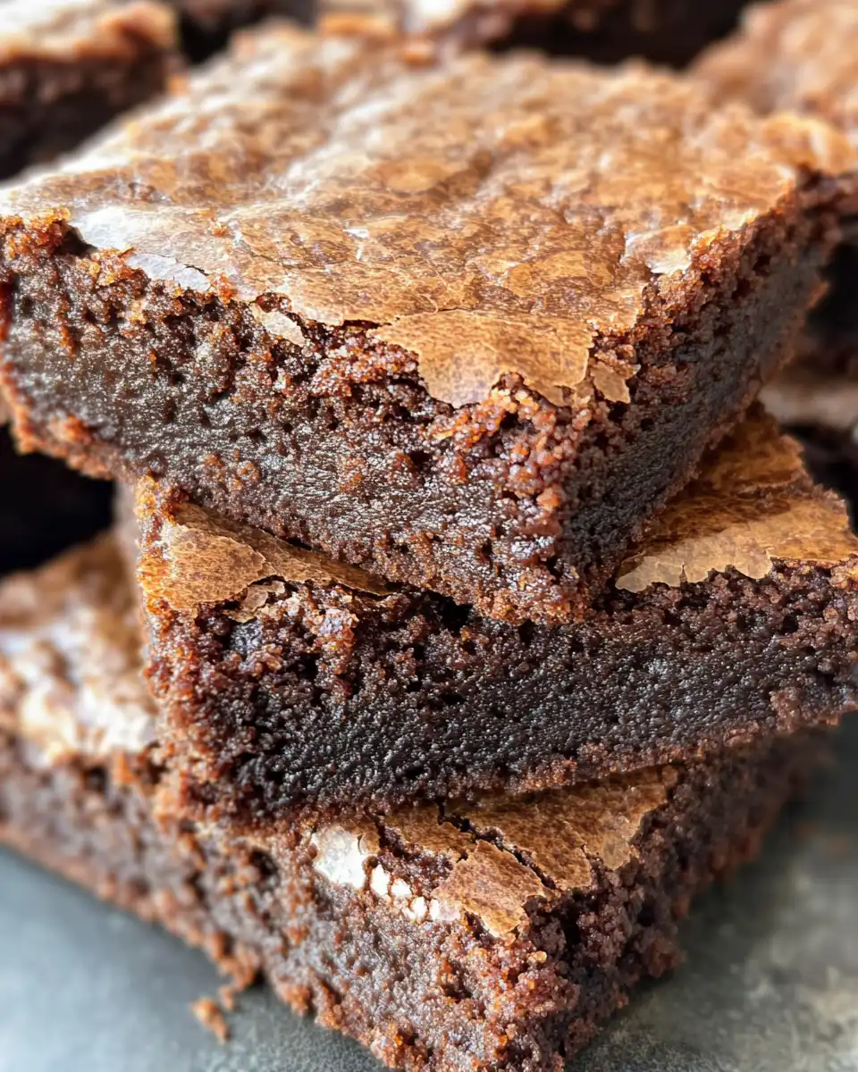 Fudgy chewy brown brownies in a pan