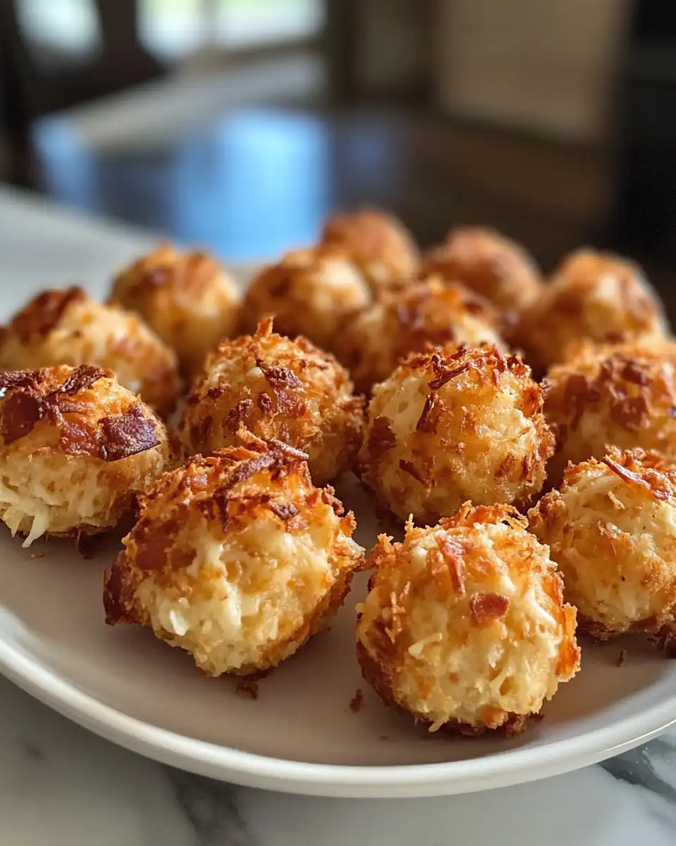 Golden brown crispy Reuben balls served hot