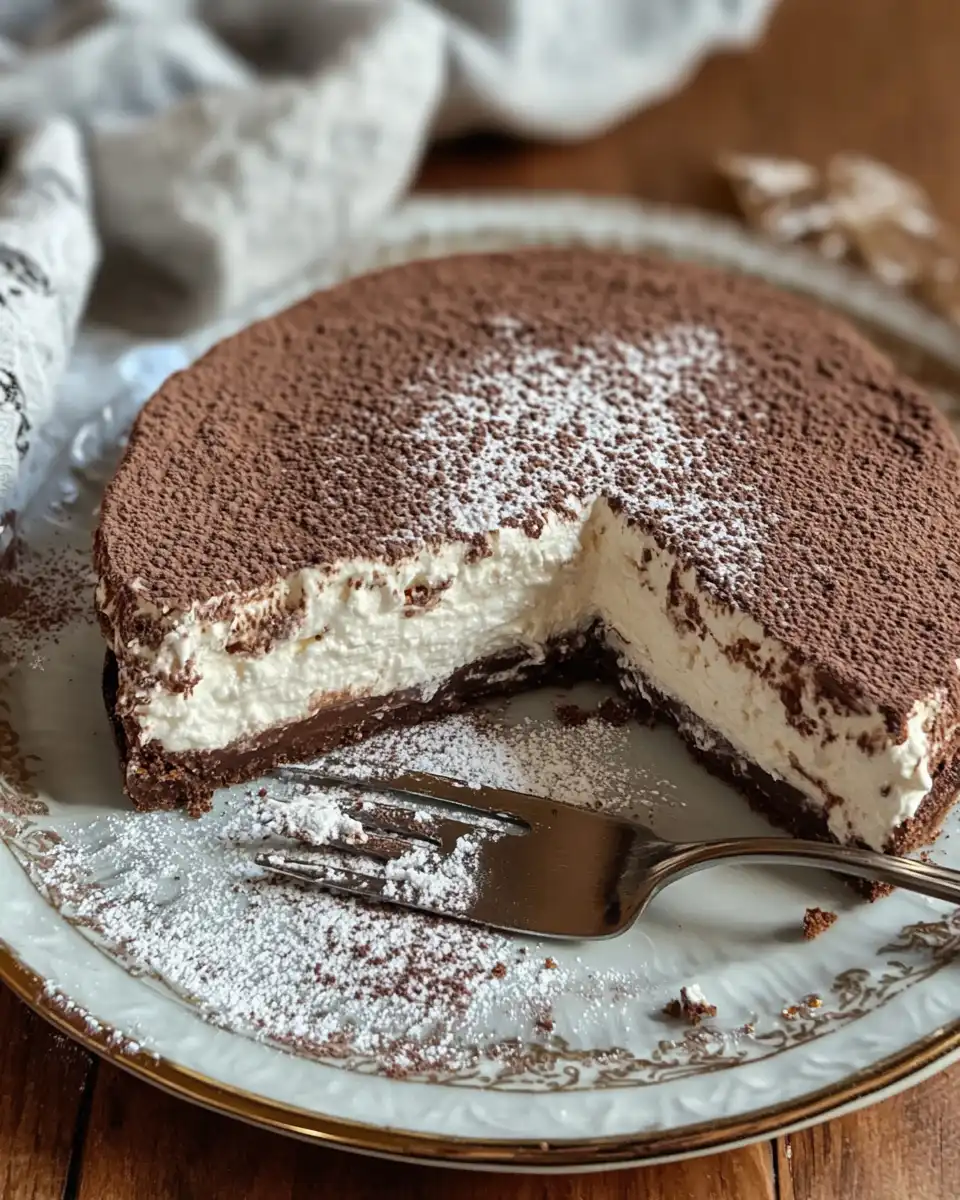 Slice of finished gluten-free ricotta and chocolate torta on a plate
