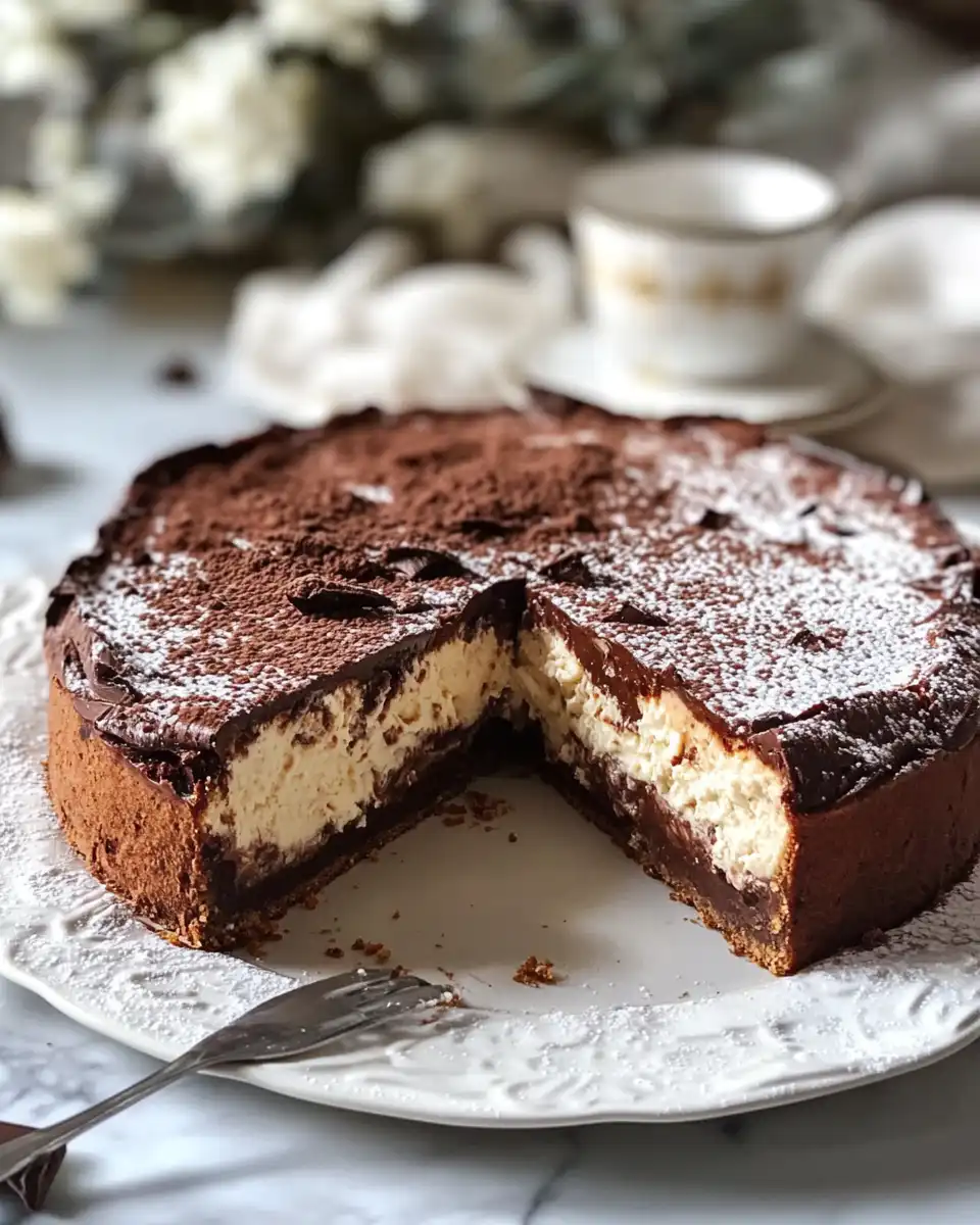 Ingredients combined in mixing bowl for ricotta chocolate torta