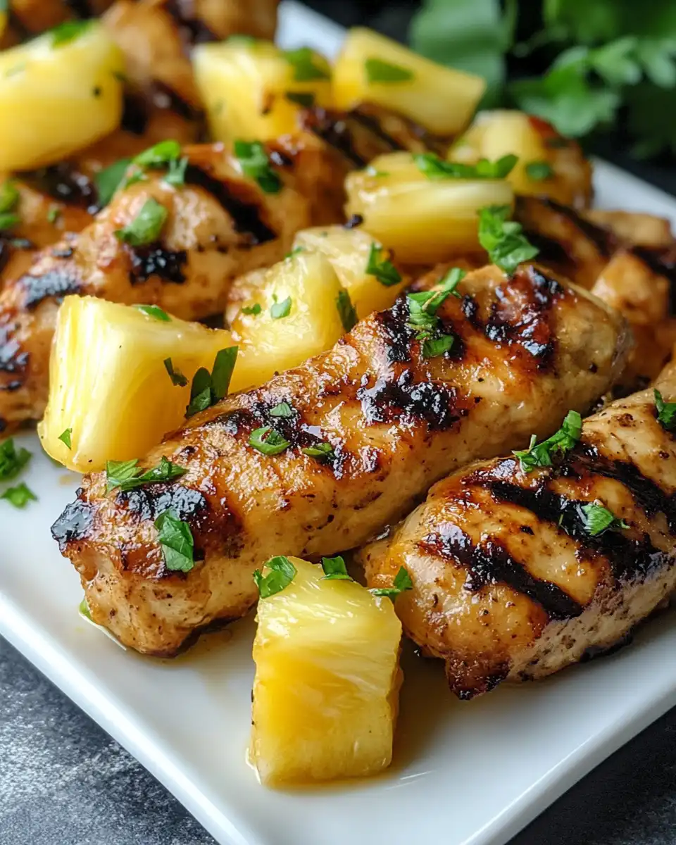 Fresh diced mango pineapple and seasonings for grilled chicken