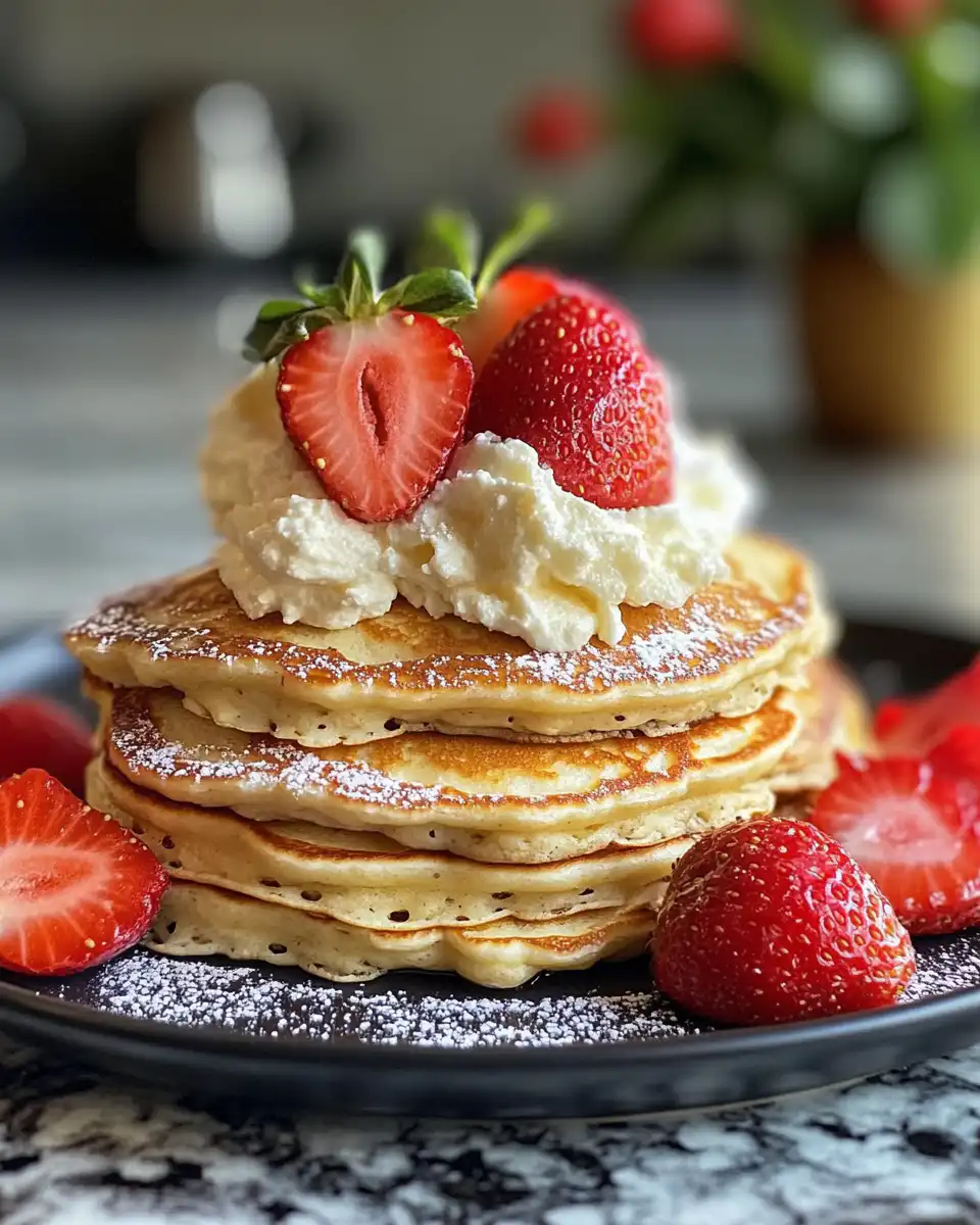 Syrup poured over breakfast plate