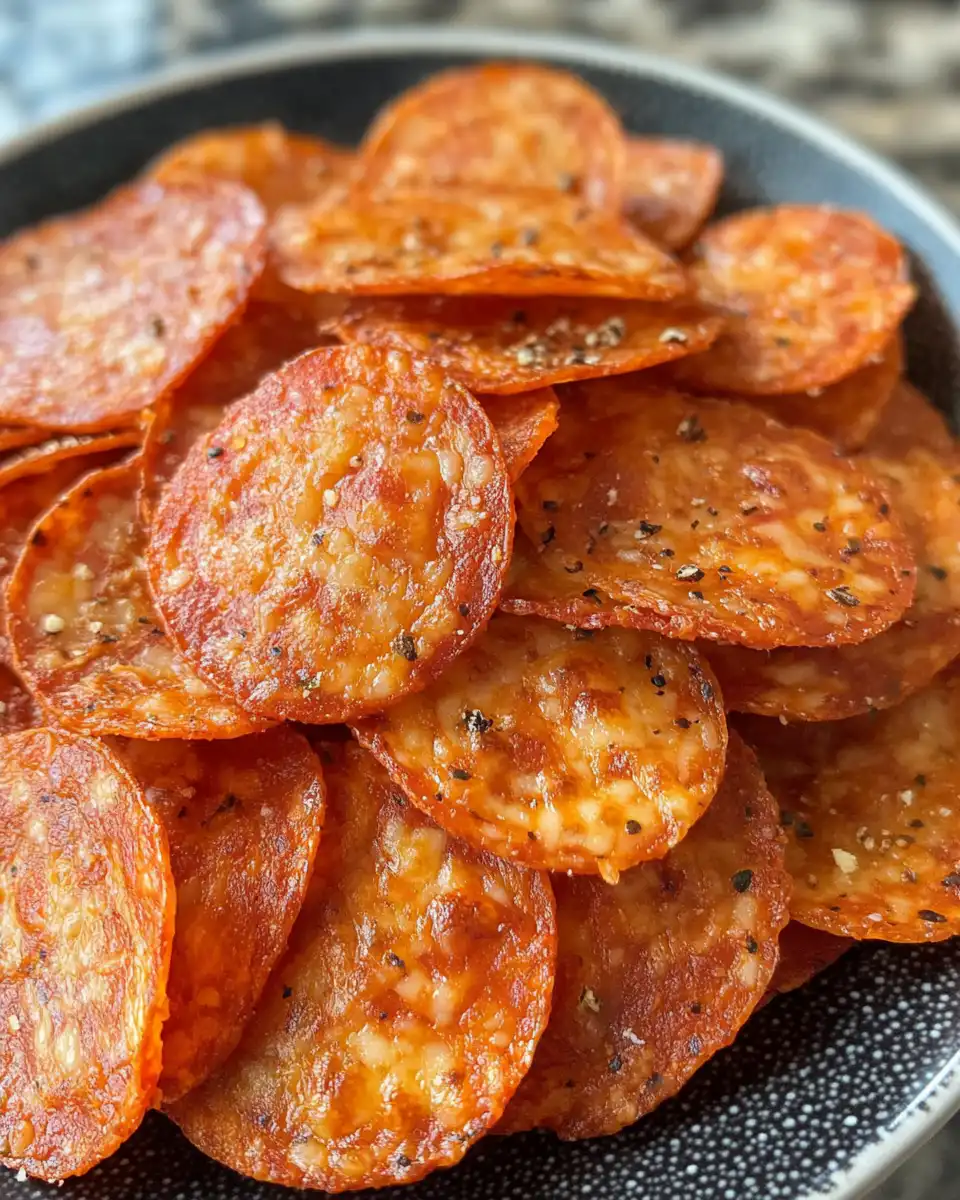 Ingredients for pepperoni pizza cheese drip chips on parchment paper