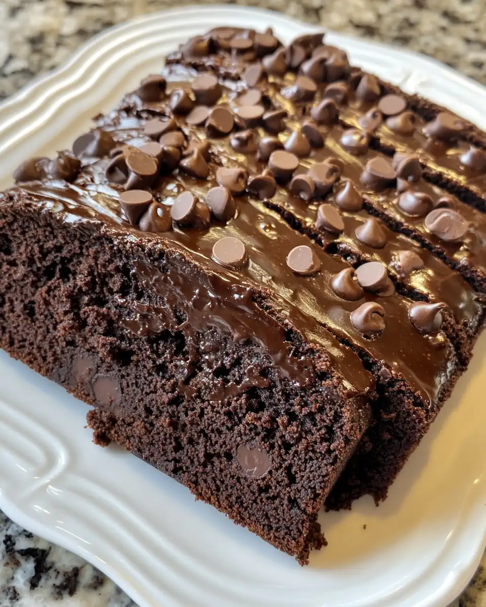 Delicious sliced hot fudge brownie bread sticks ready to serve
