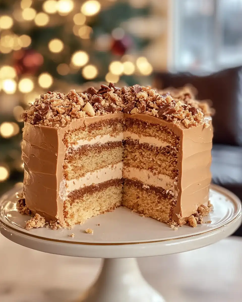 Cozy warmth and anticipation of the toffee crunch dessert cooking