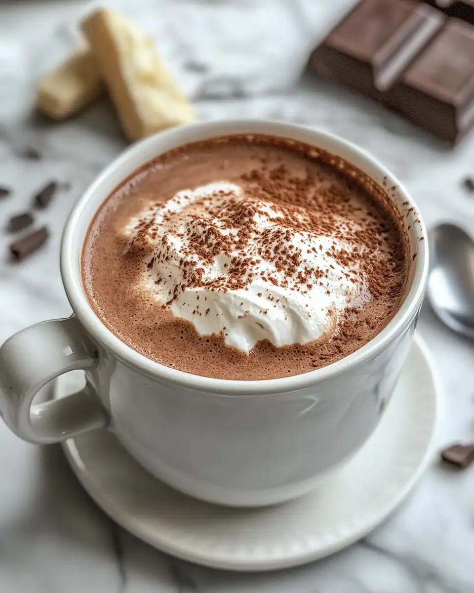 Steam rising from pressure cooker with Italian hot chocolate inside