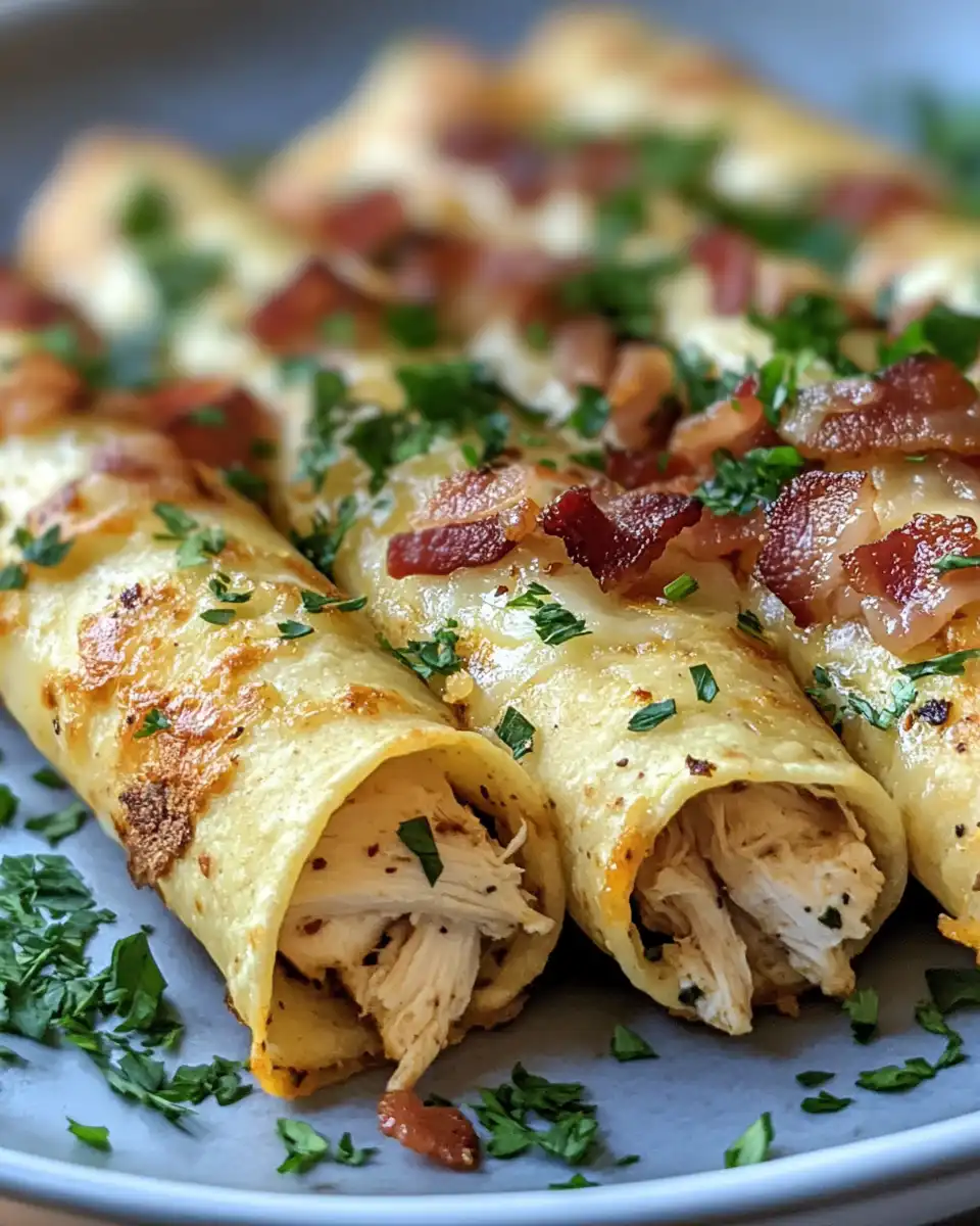 Keto chicken bacon ranch taquitos freshly made