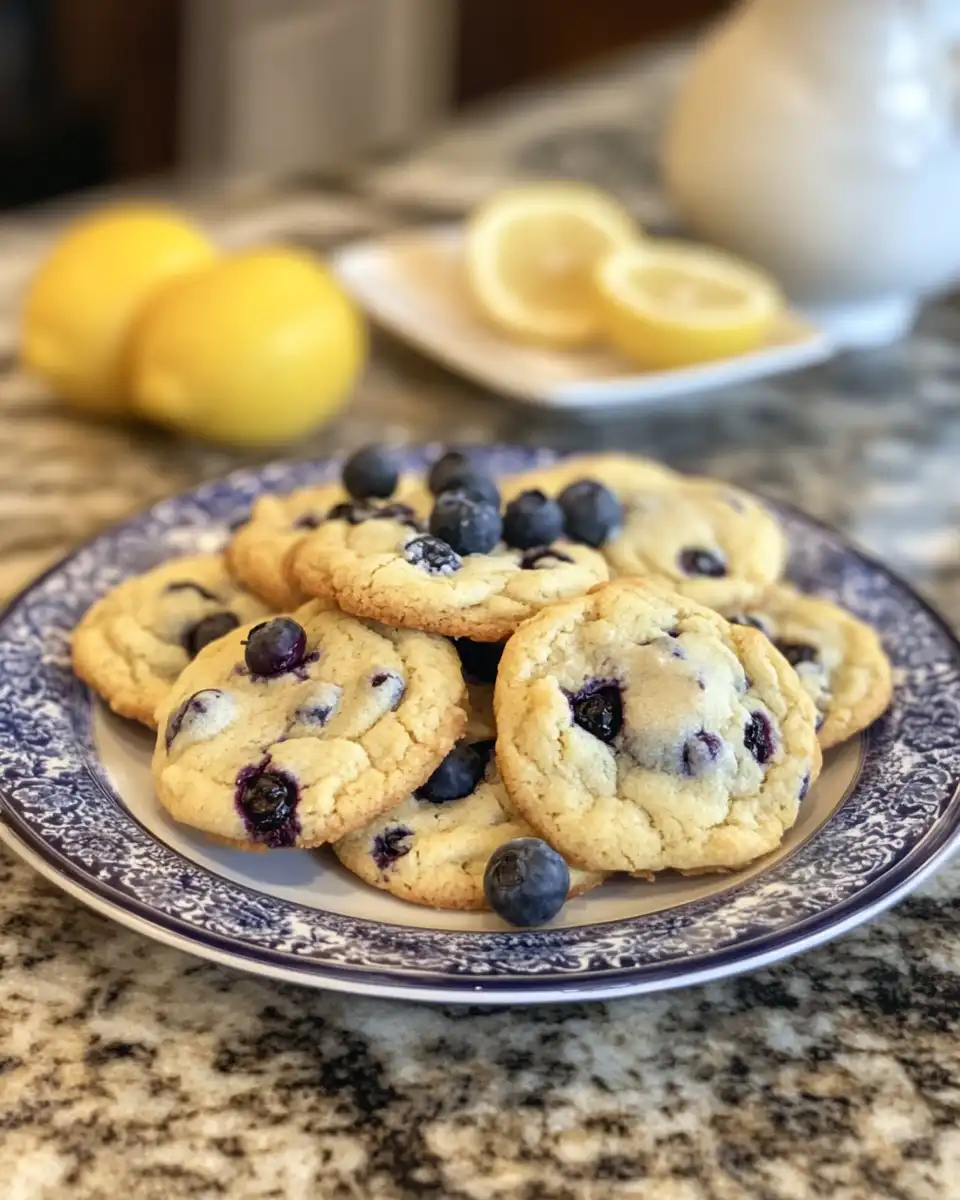Fresh lemon blueberry cookie dough heating in pressure cooker
