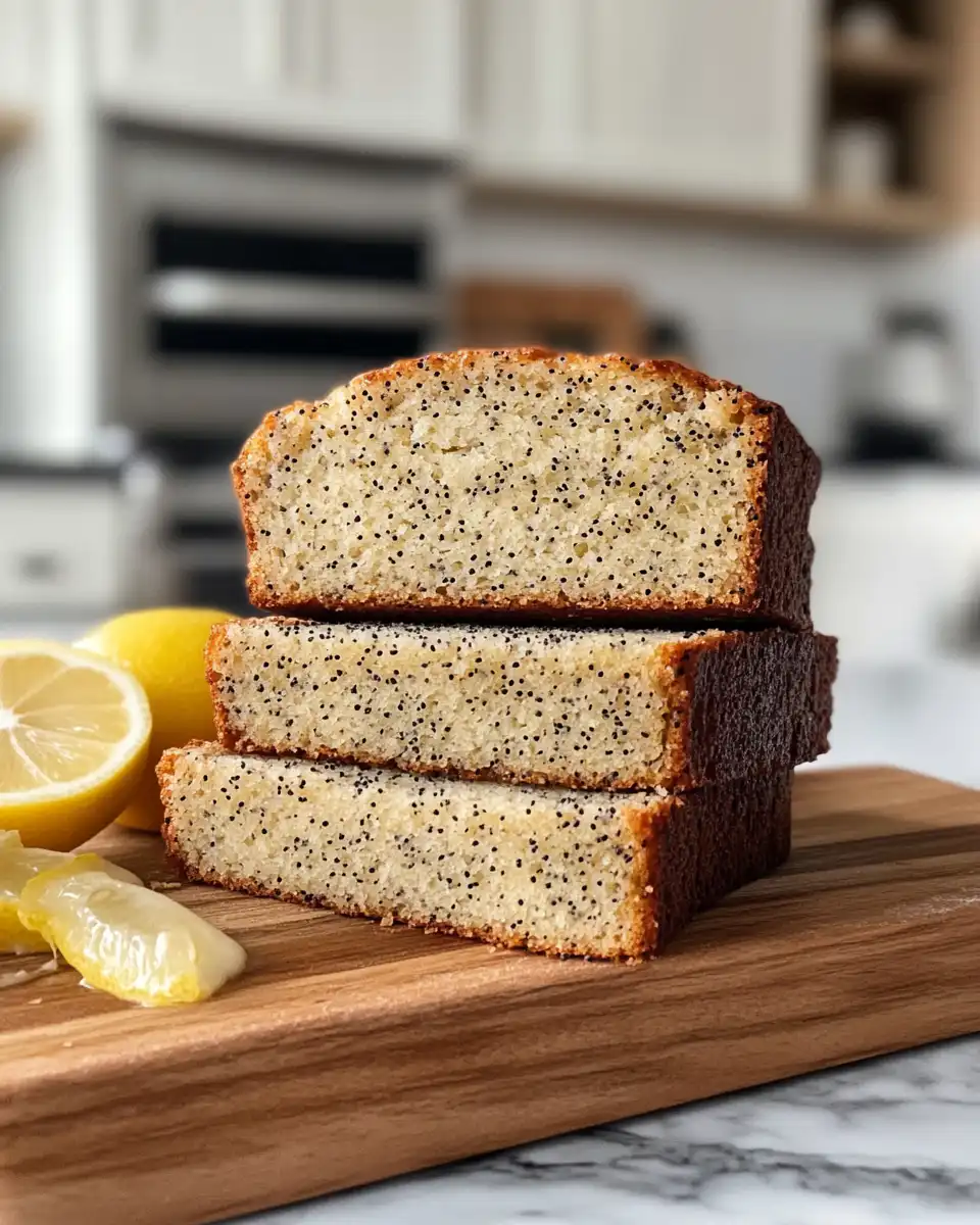 Freshly baked lemon poppy seed bread cooling after pressure cooking