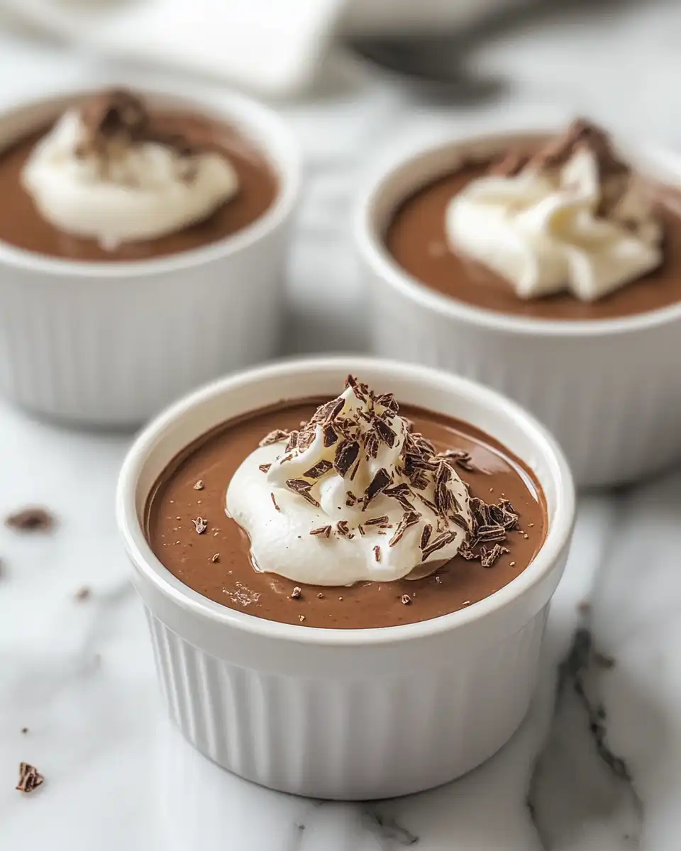 Ingredients for chocolate pots de crème including dark chocolate, milk and eggs