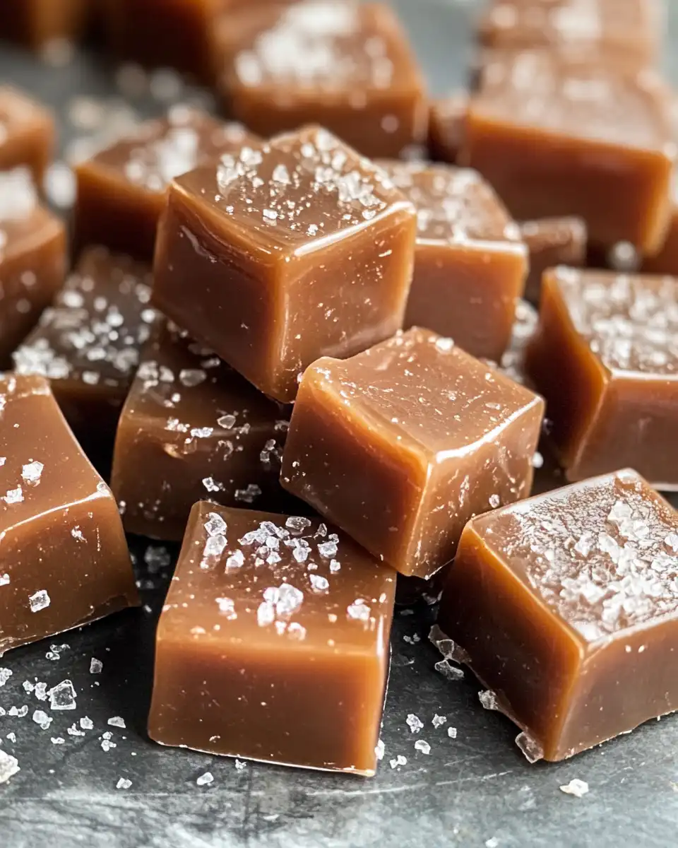 Freshly made vanilla bean date caramels in a small baking dish
