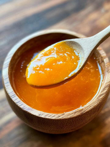 Mango Habanero Honey Garlic Sauce Recipe taken with iphone 15 pro max --iw 2 --ar 4:5 --v 6.1 --raw