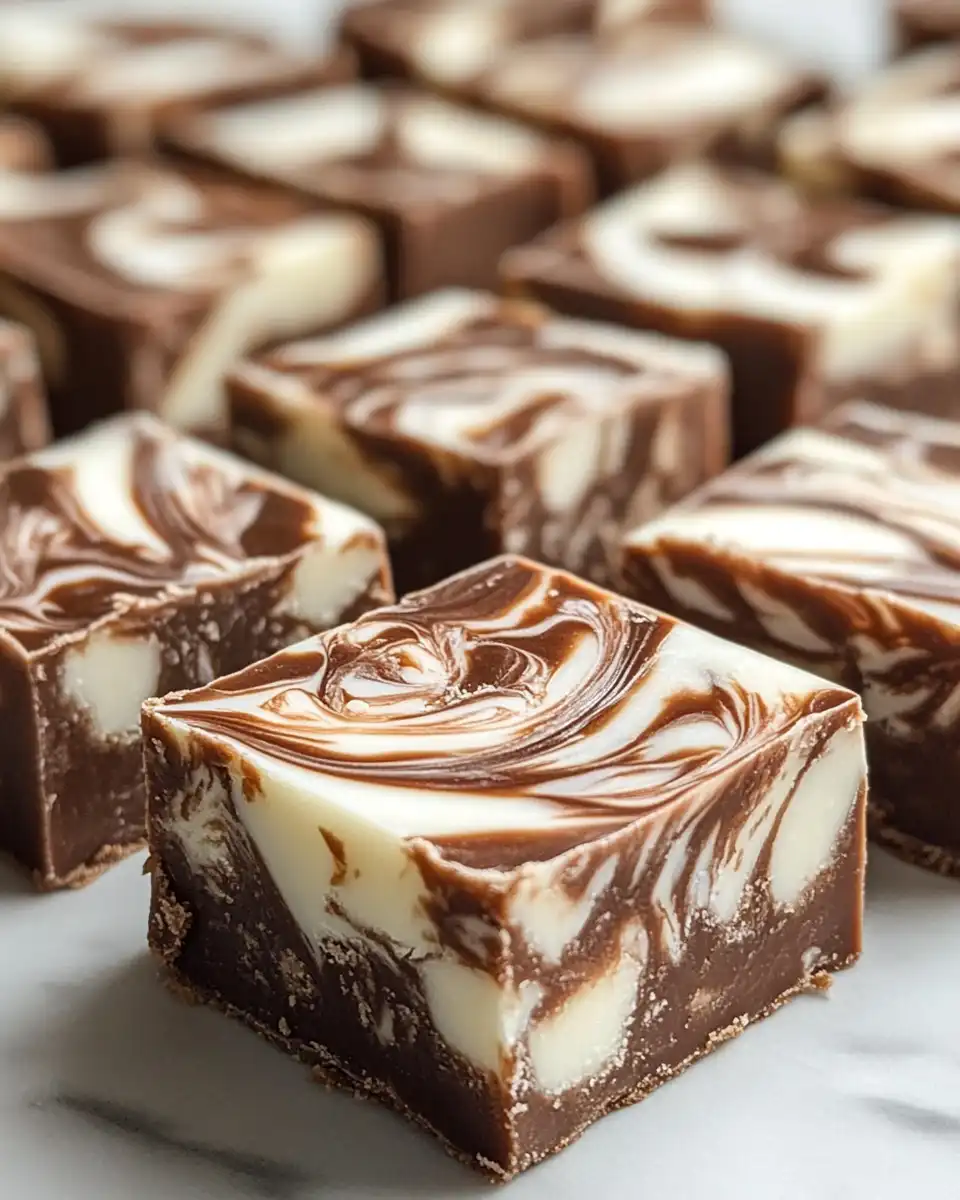 Close up of gooey marshmallow swirl fudge texture fresh from pressure cooker