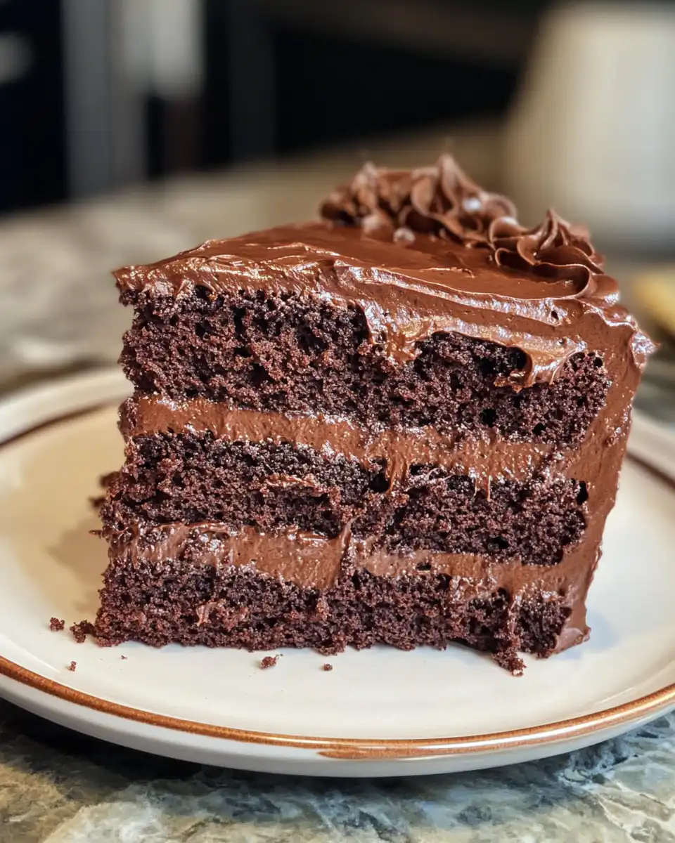 Ingredients laid out for Matilda Chocolate Cake including flour, cocoa powder, coffee