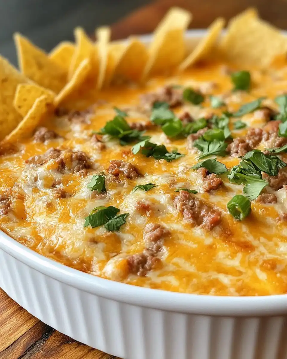 Ingredients layered together for Texas Trash Dip before pressure cooking