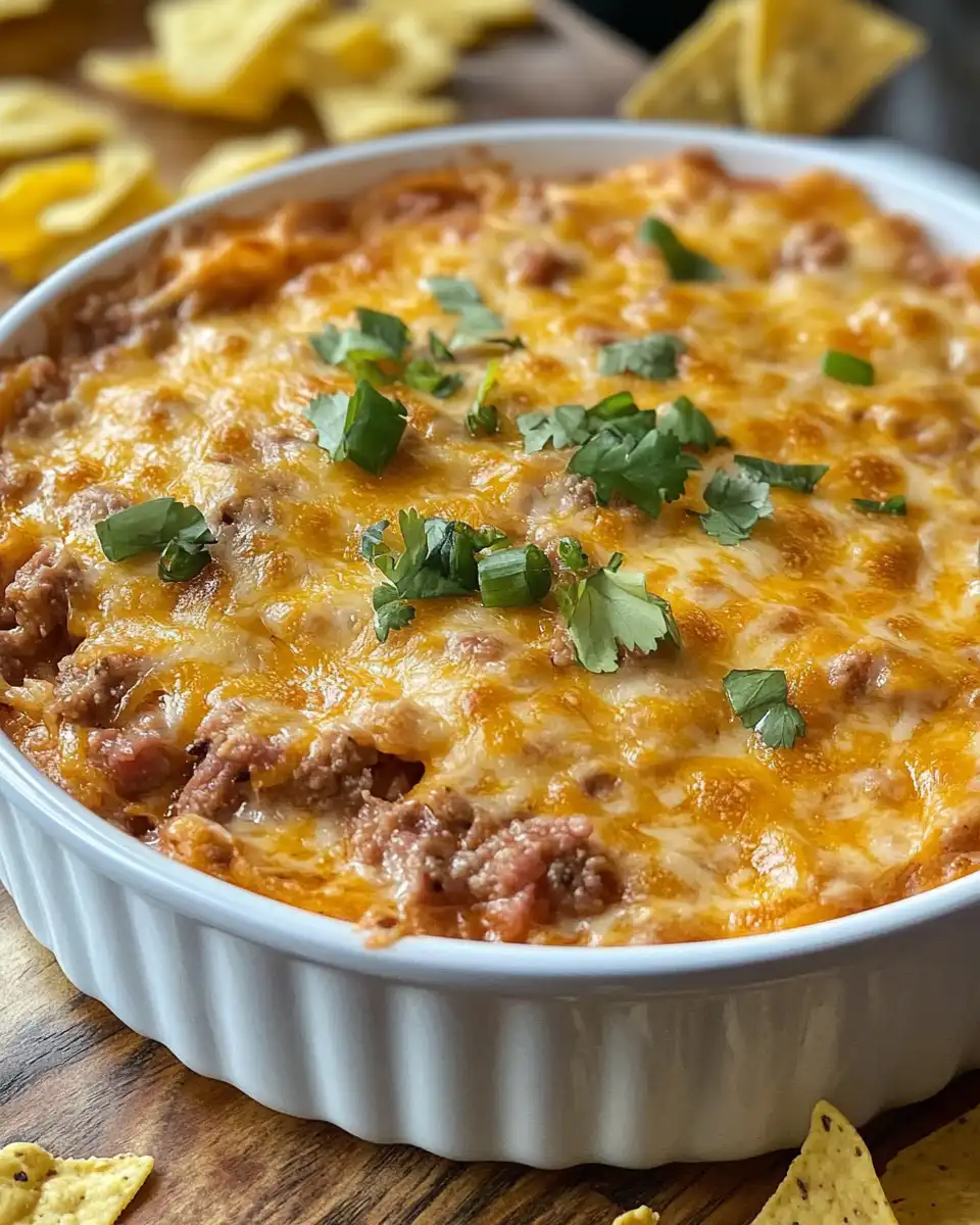 Bubbling Texas Trash Dip in pressure cooker with cheesy aroma