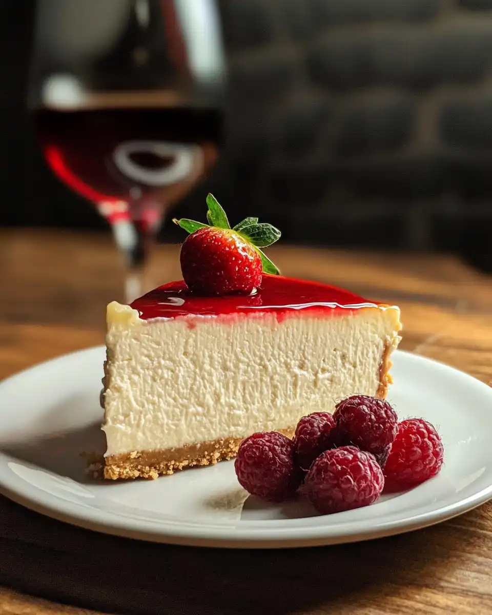 Sliced cheesecake with chunks of chocolate and creamy layers