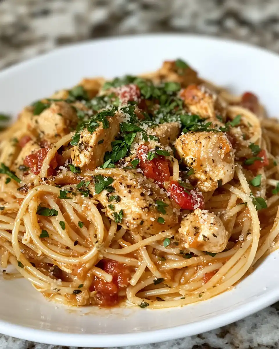 Monterey Chicken Spaghetti in pressure cooker