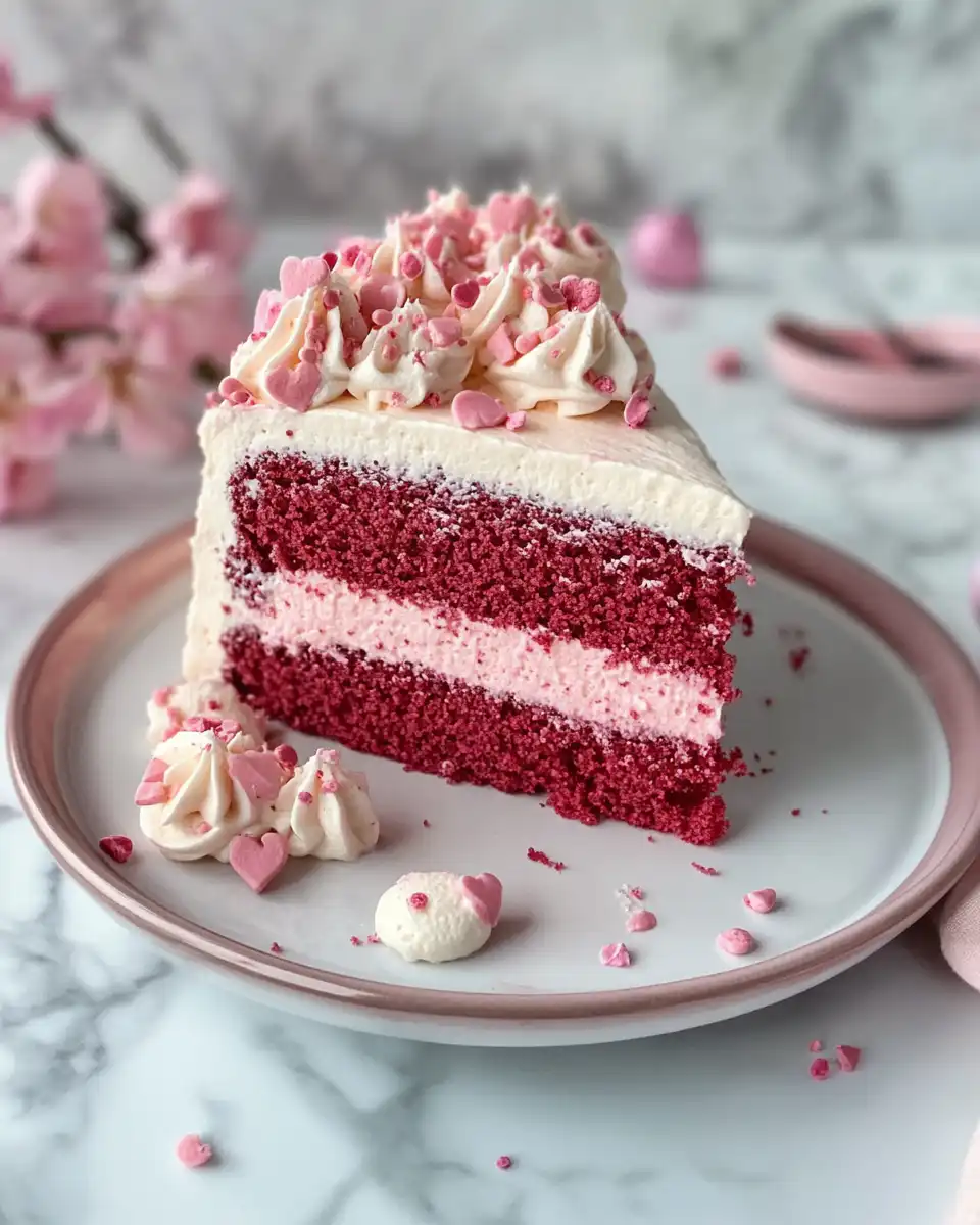 Freshly baked pink velvet cake steaming inside pressure cooker