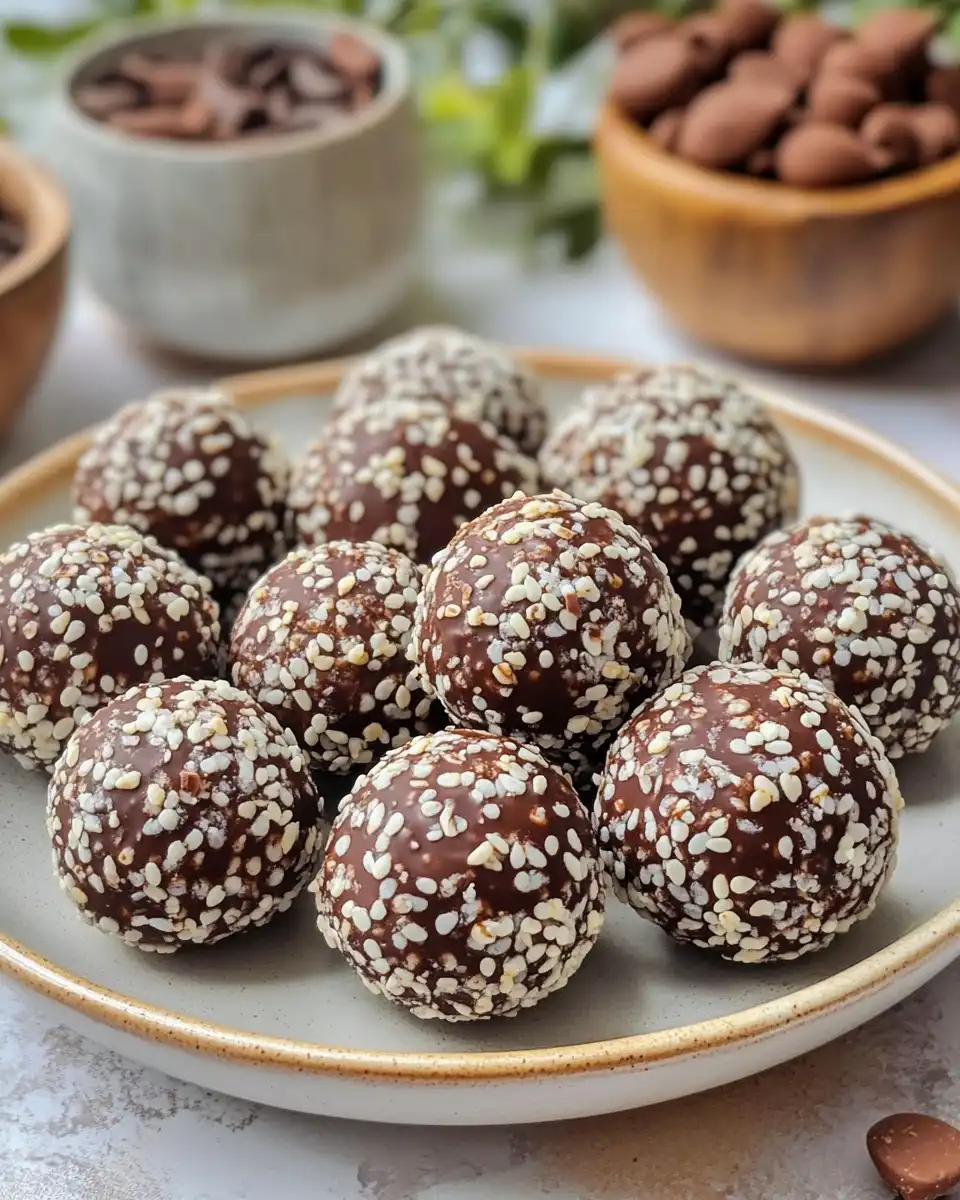 Close up of chocolate bites with colorful topping showcasing texture