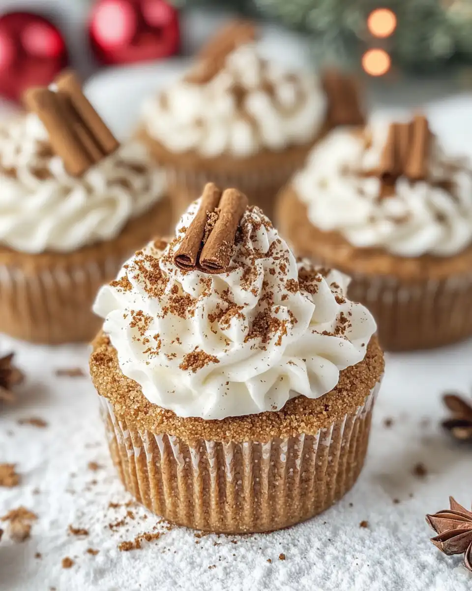 Gingerbread cheesecake cups steaming in cupcake liners