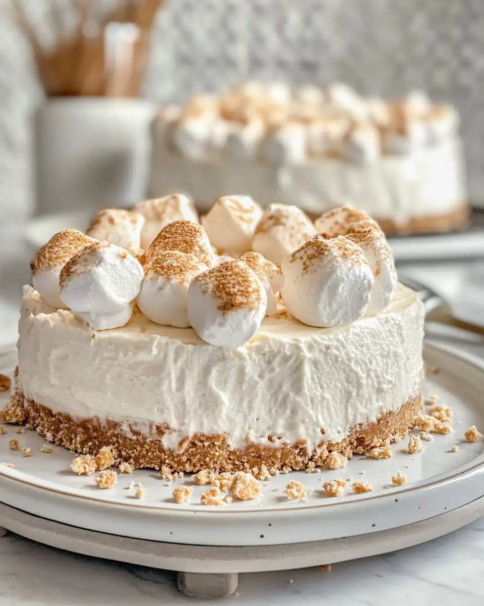 Delicious Marshmallow Cream Cheesecake in the pressure cooker