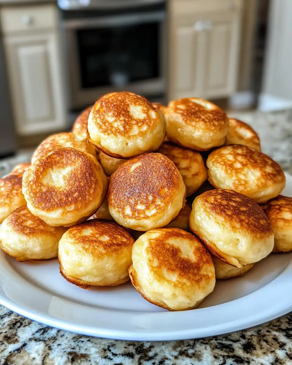Mixing pancake popper batter in bowls