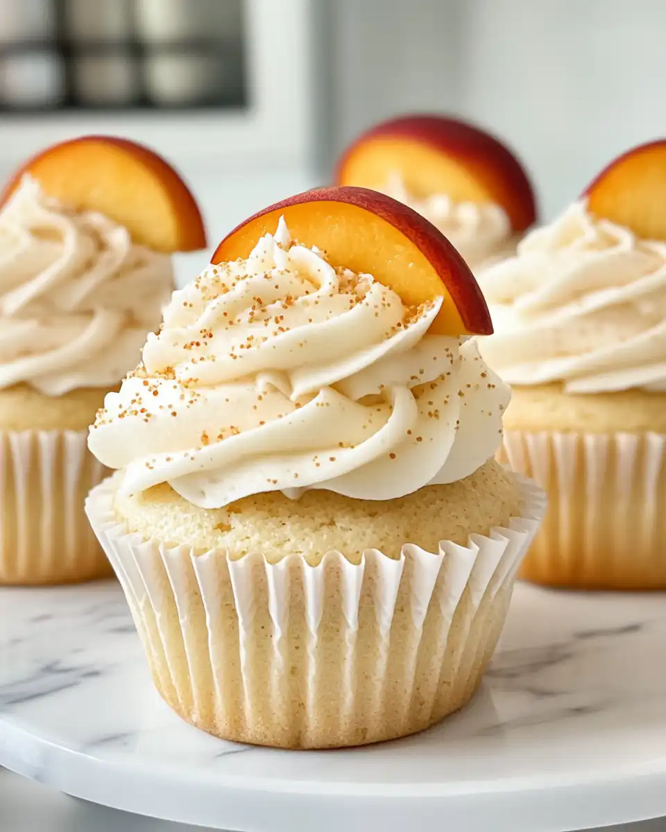 Freshly baked peach bellini cupcakes steaming in pressure cooker