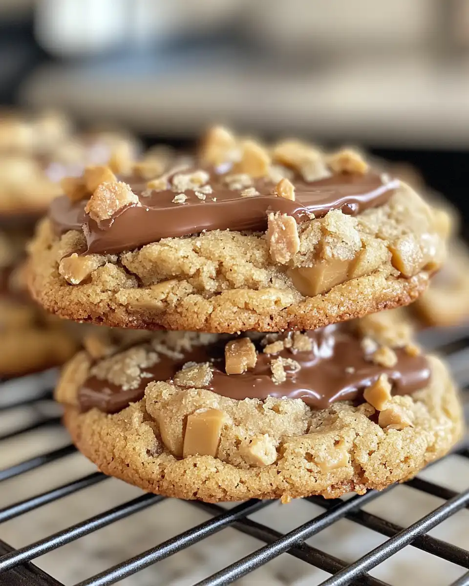 Caramel peanut butter chocolate chip cookies fresh from the pressure cooker