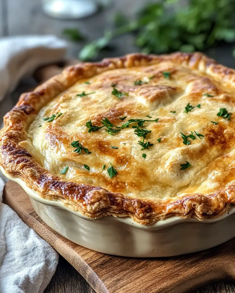 Steam vent aroma of cheesy Italian sausage pizza pot pie cooking