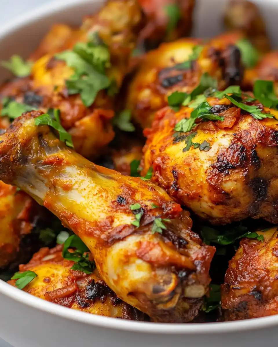 Juicy peri peri chicken cooking in pressure cooker
