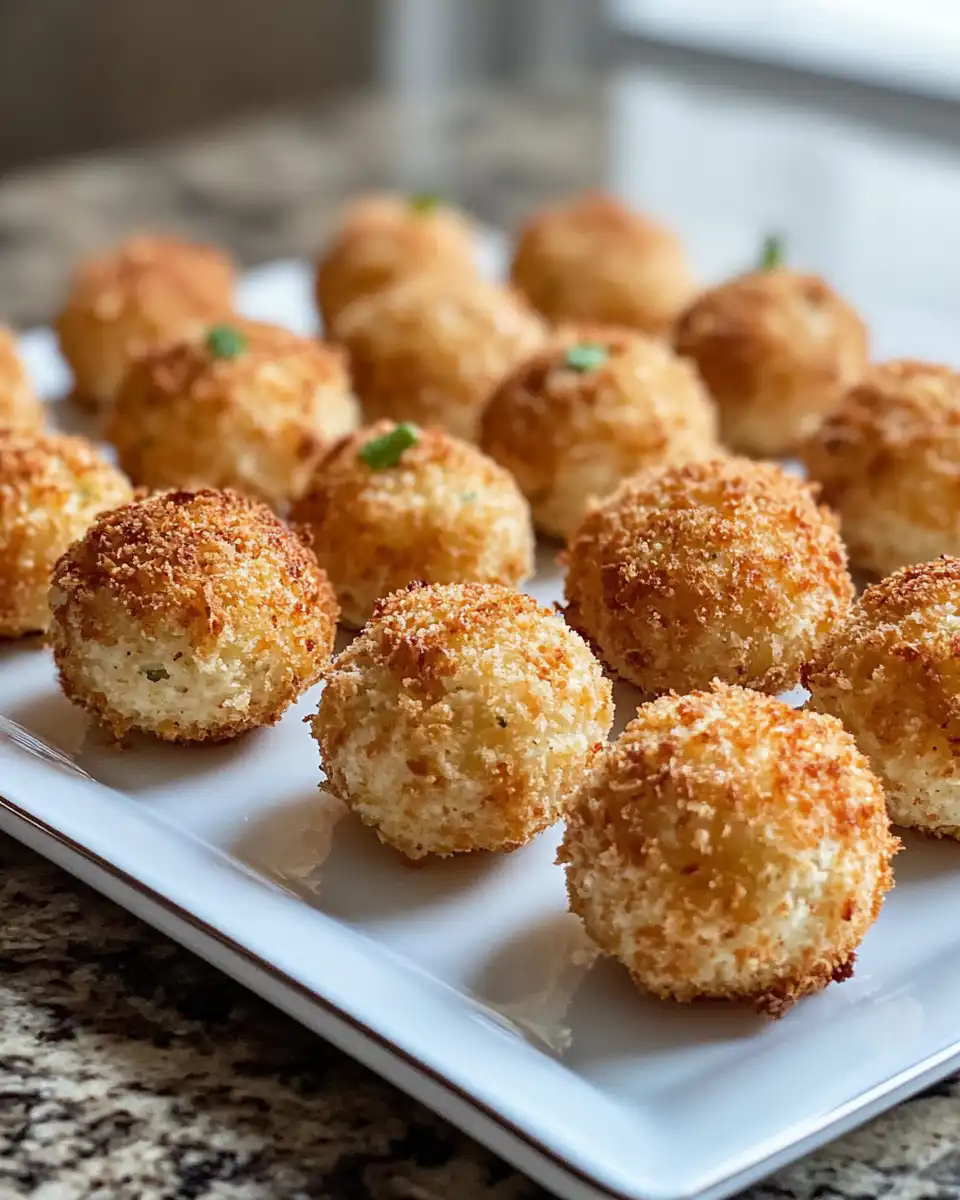 Finished Reuben Balls served crispy and golden brown