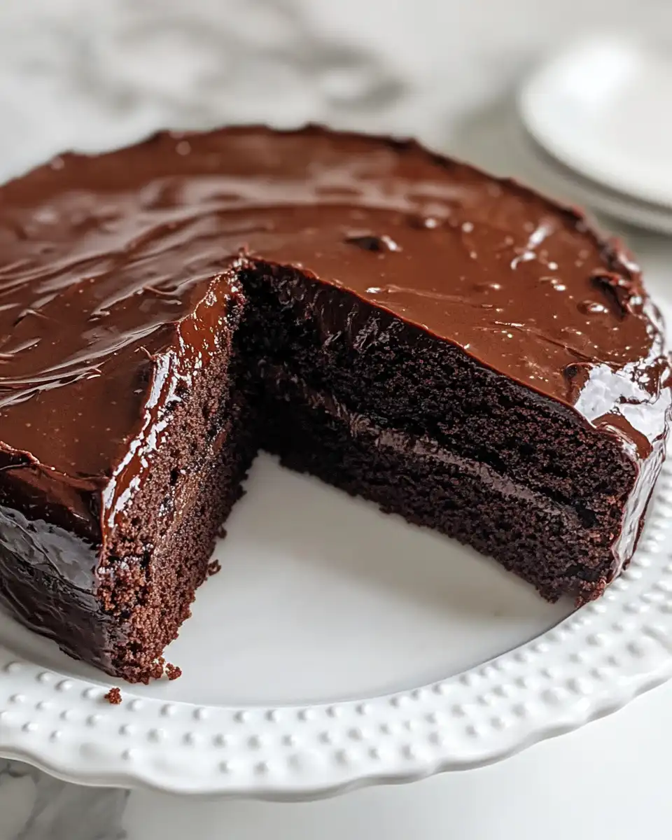 Rich and moist chocolate cake in pressure cooker just after cooking