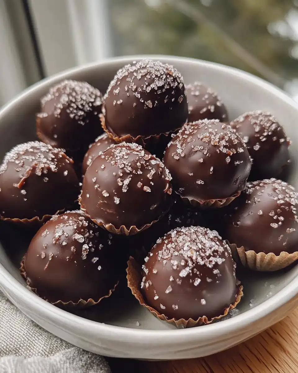 Ingredients for salted caramel truffles arranged in bowls