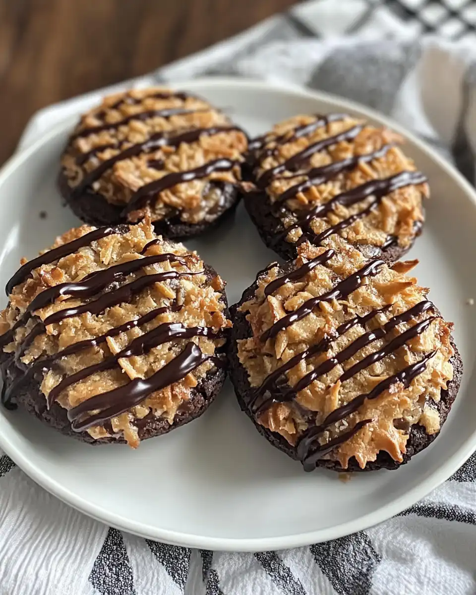 Ingredients for pressure cooker Samoas cookies including butter, sugars, coconut and caramel